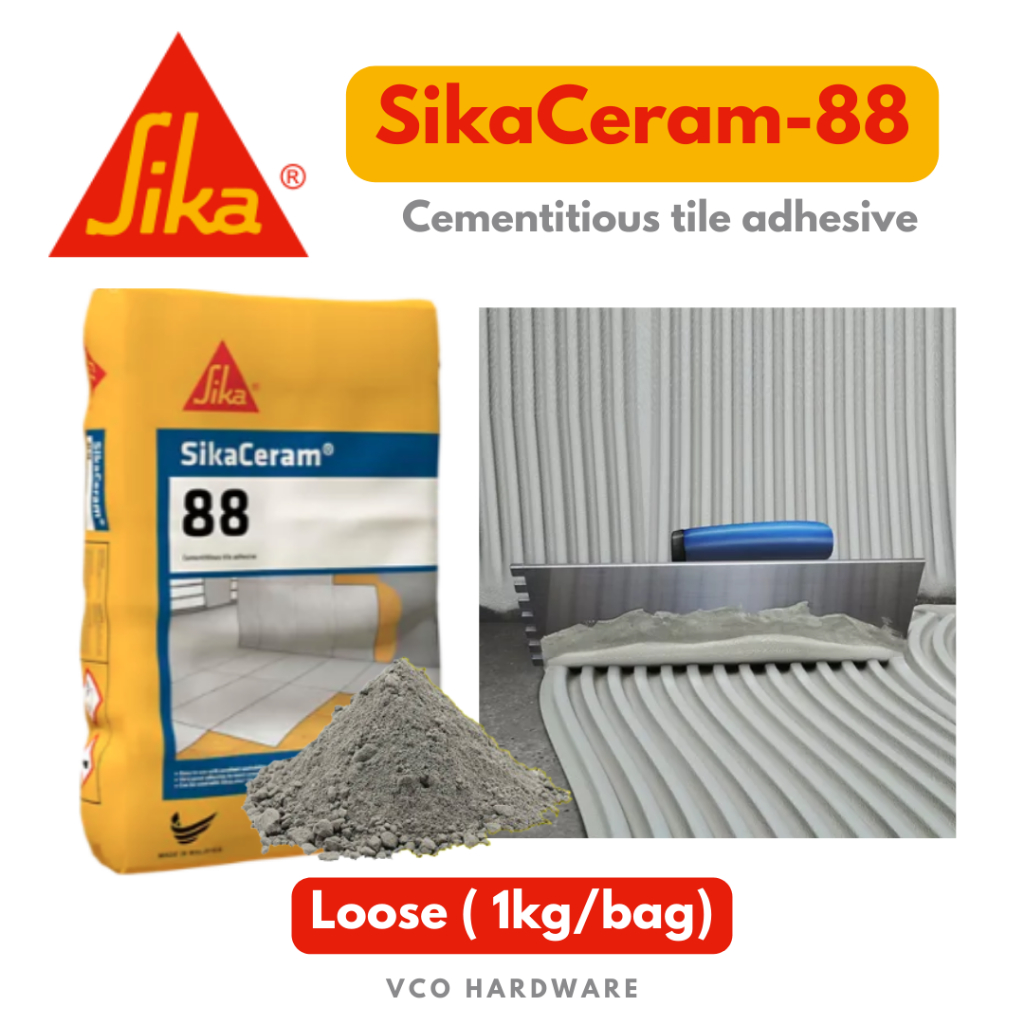 [ 1 KG ] SIKA SikaCeram88 Cementitious tile adhesive Gum Cement