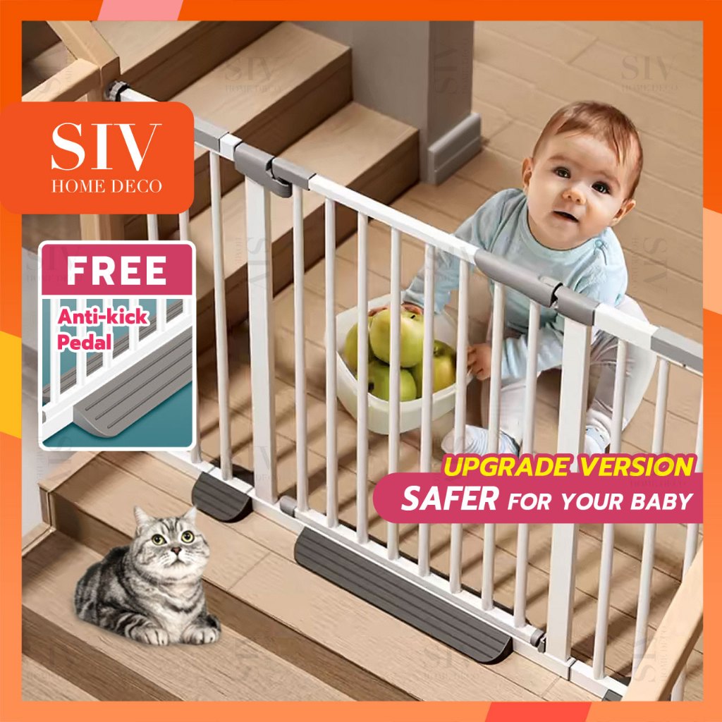 SIV 70-153 CM Pagar Baby Safety Gate Fence Guard With Security Lock For ...