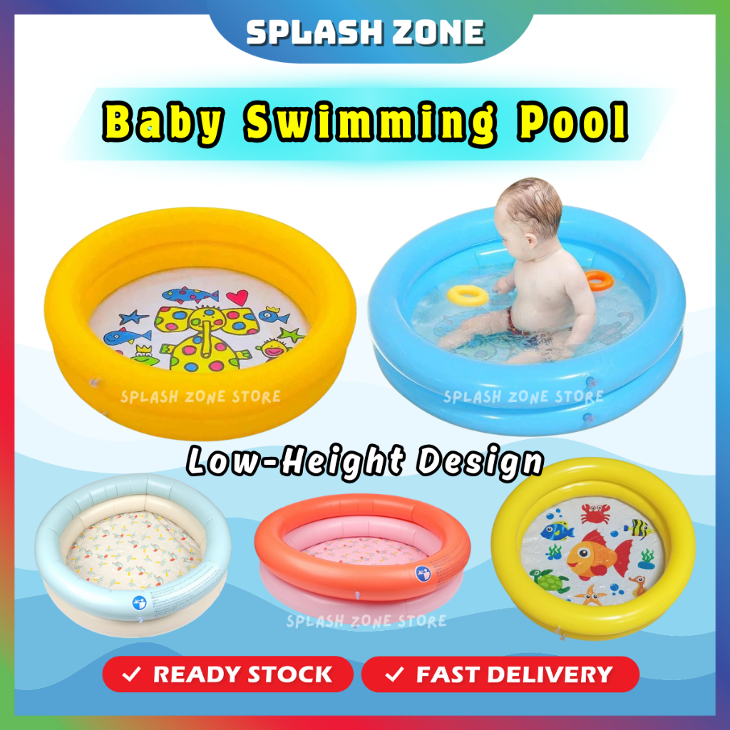 Baby Inflatable Swimming Pool Kids Water Play Safety Pond Round Basin ...