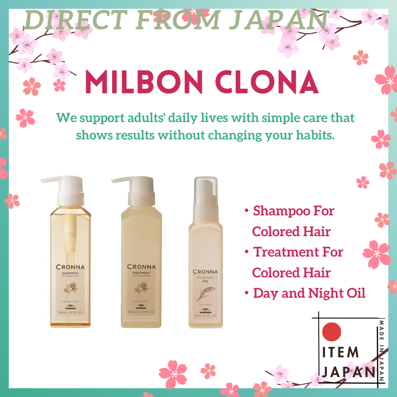 MILBON CRONNA Moisturizing Spa Shampoo 360ml/ Treatment 360gm/ Oil ...
