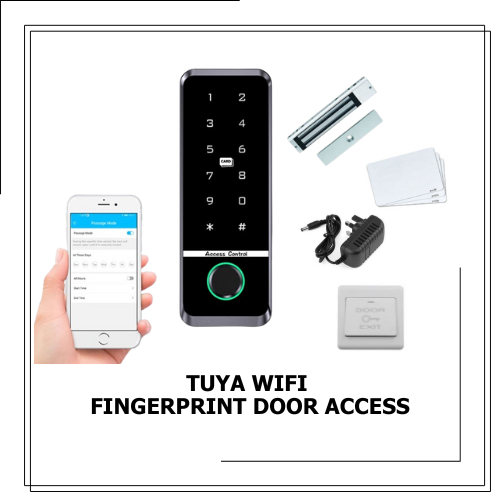 WiFi Tuya App Smart Fingerprint Door Lock IC Card Reader Access ...
