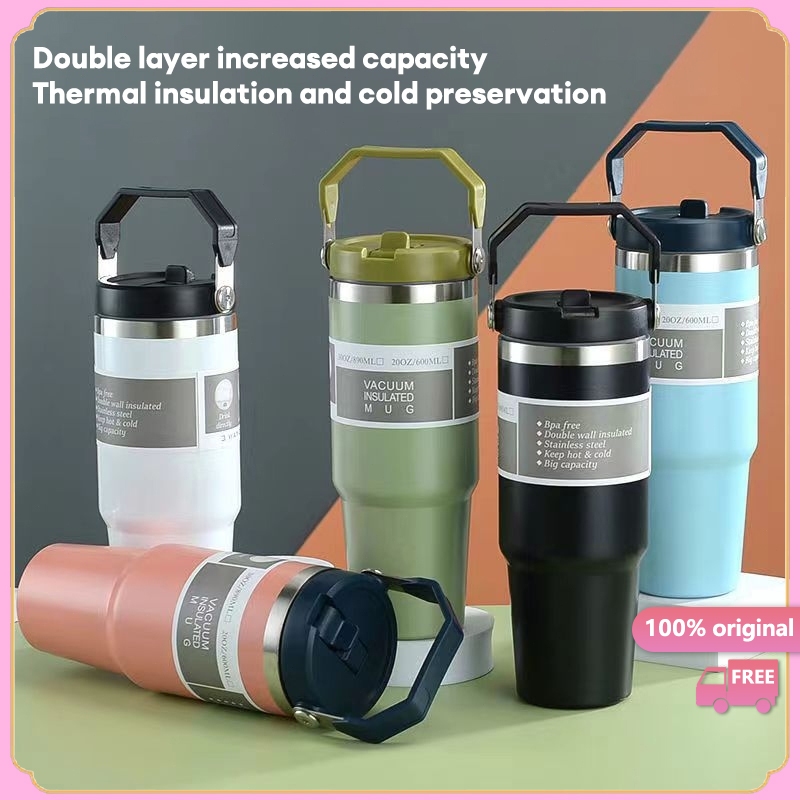 900ML Handle Tumbler tyeso tumbler Mug Thermos Cup Vacuum flask Water ...