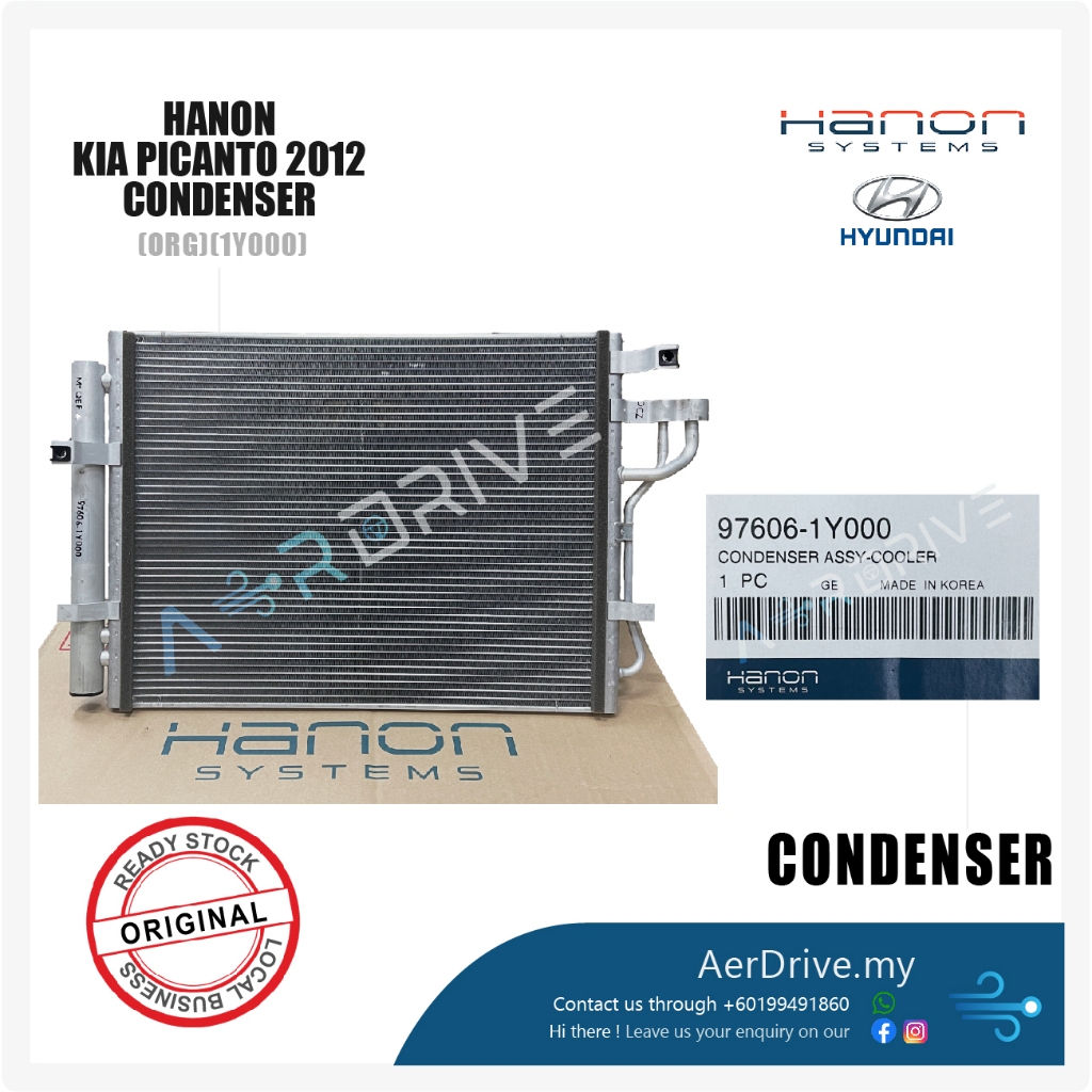 HANON ORIGINAL KIA PICANTO 2012 CONDENSER 1Y000 | Shopee Malaysia