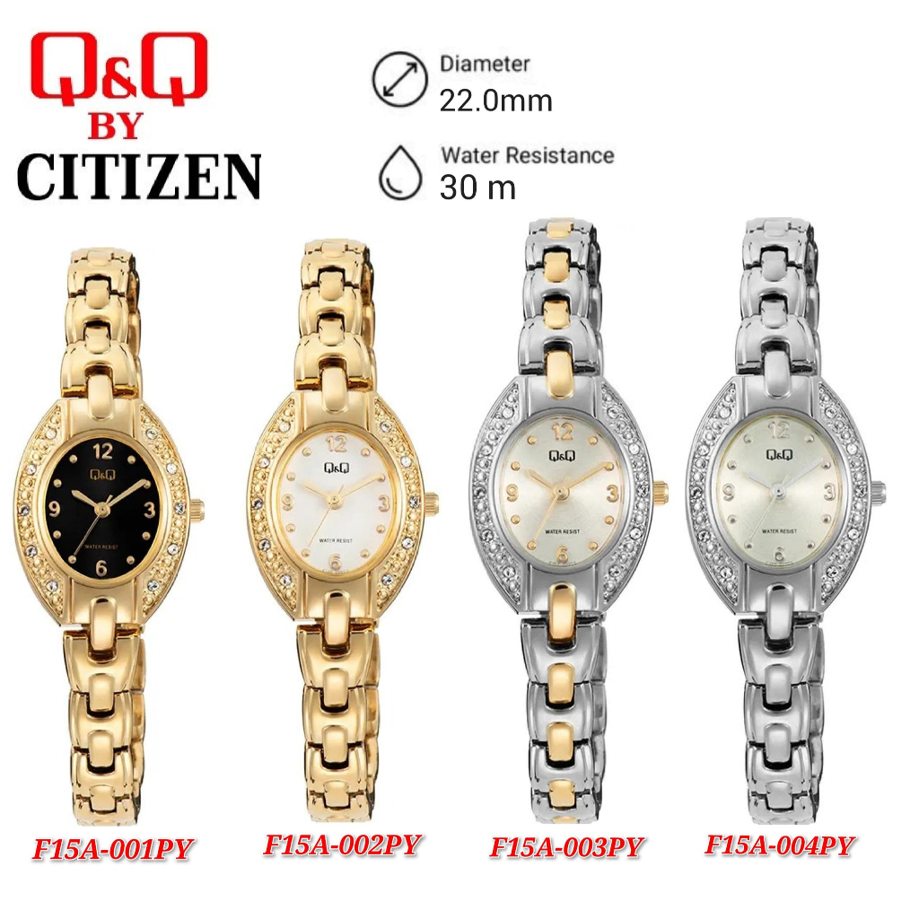 Q&Q Japan by Citizen Ladies analog quartz F15A . | Shopee Malaysia