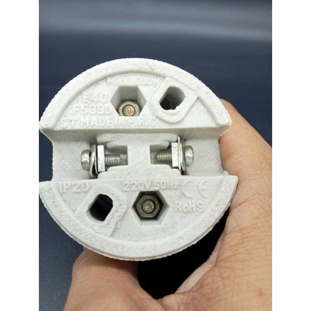 E40 PORCELAIN LAMP HOLDER #CERAMIC BULB HOLDER WITH WIRE #STOCK ...
