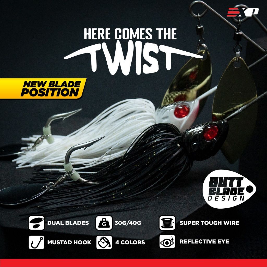 EXP TWIST 30/ TWIST 40 Spinner Bait ULTIMATE Fishing Lure For Snakehead ...