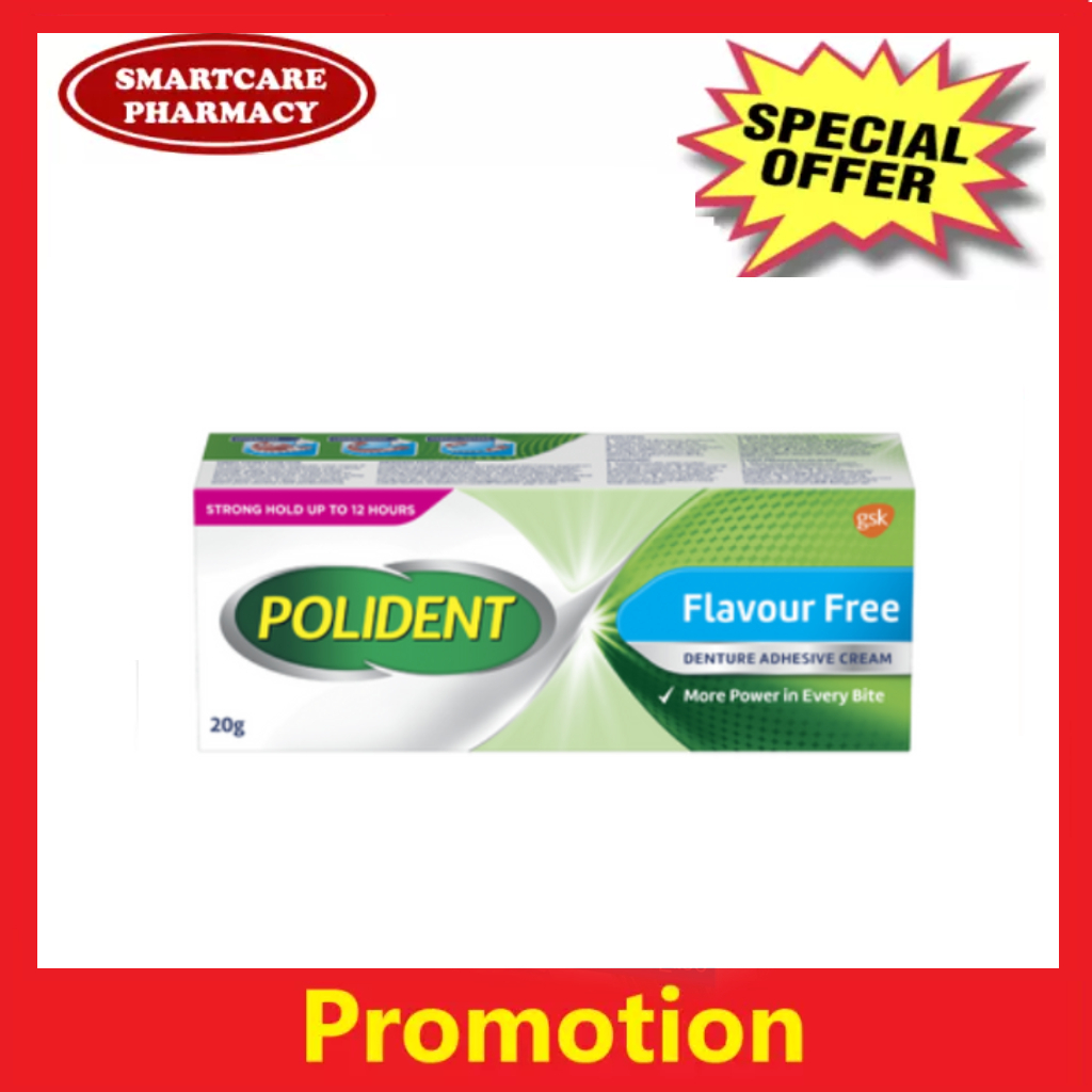 Polident Denture Adhesive Cream 20g Flavour Free Shopee Malaysia