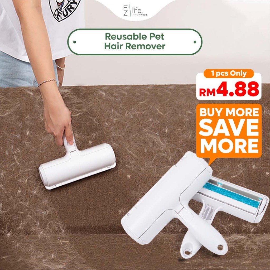 Pembersih Bulu Melekat EzLife Reusable Pet Hair Remover Dust Lint ...