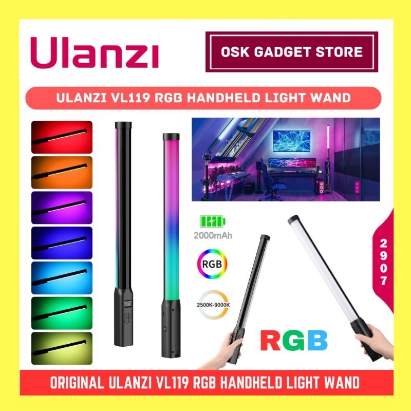 Ulanzi VL119 RGB LED Handheld Light Wand | 2907 | Rechargeable Battery ...