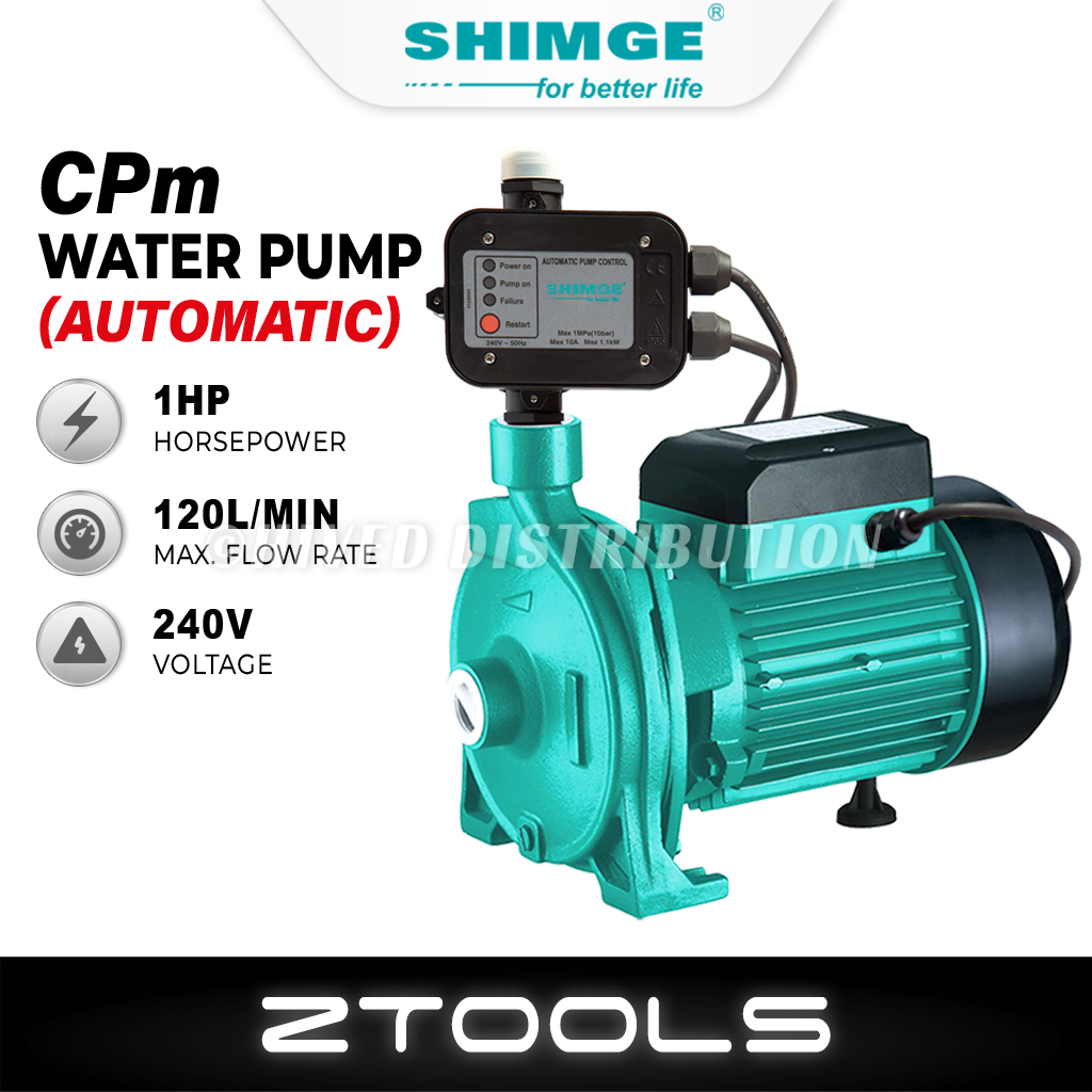 Shimge Cpm Automatic Centrifugal Water Pump 1hp Pam Air Kebun Pam Air