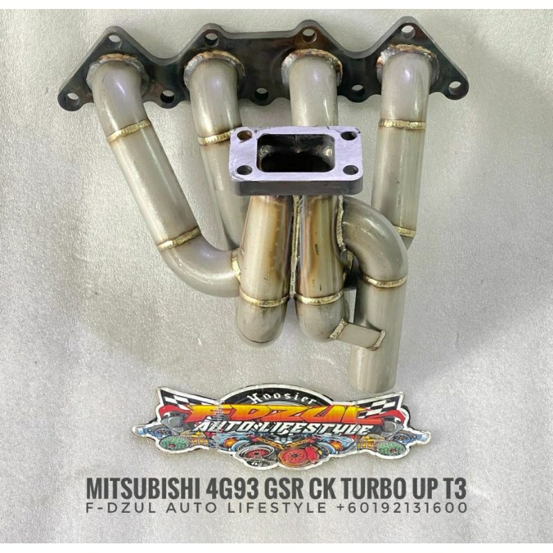 Banana Turbo Manifold Mitsubishi 4G93 GSR CK Turbo Up Tapak Turbo T3 ...