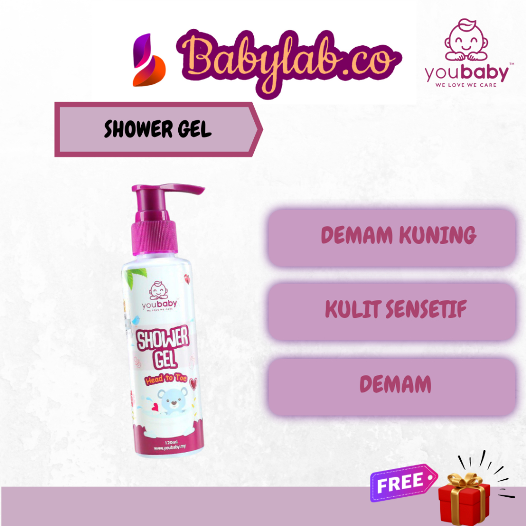 YOUBABY SHOWER GEL MANDIAN KULIT SENSETIF DEMAM KUNING JAUNDICE RUAM