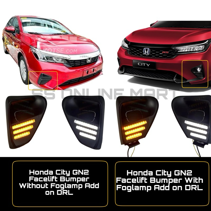 Honda City GN2 2023-2024 Facelift Model Front Bumper Fog Lamp Cover ...