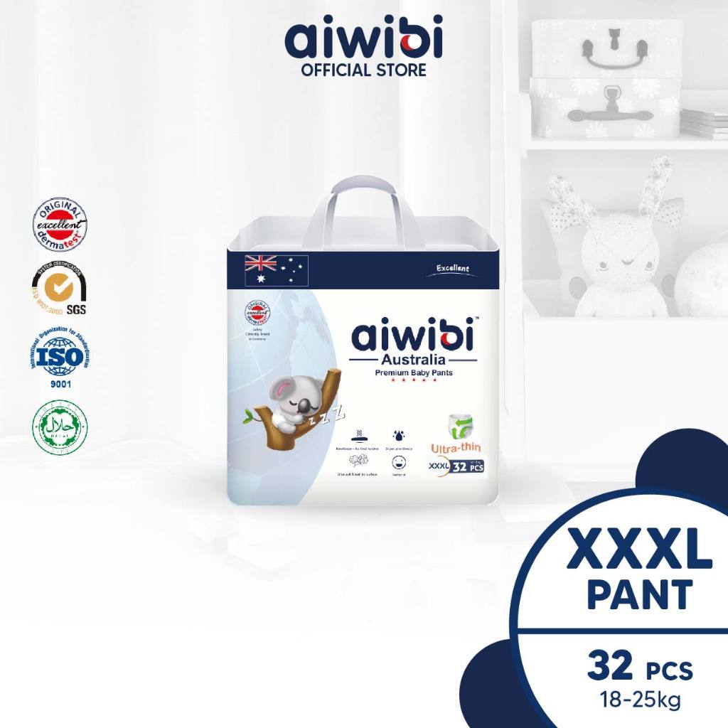 Aiwibi Premium Natural Tape / Pant Diaper NB/S/M/L/XL/XXL/XXXL - (1's ...