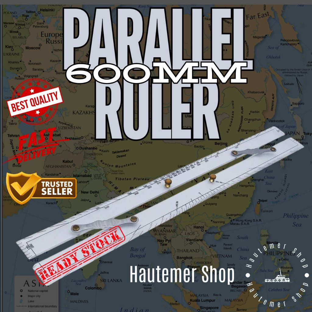 MARINE NAUTICAL CHARTS MAPPING POINT TO PARALLEL RULER 600MM (IMPA NO ...