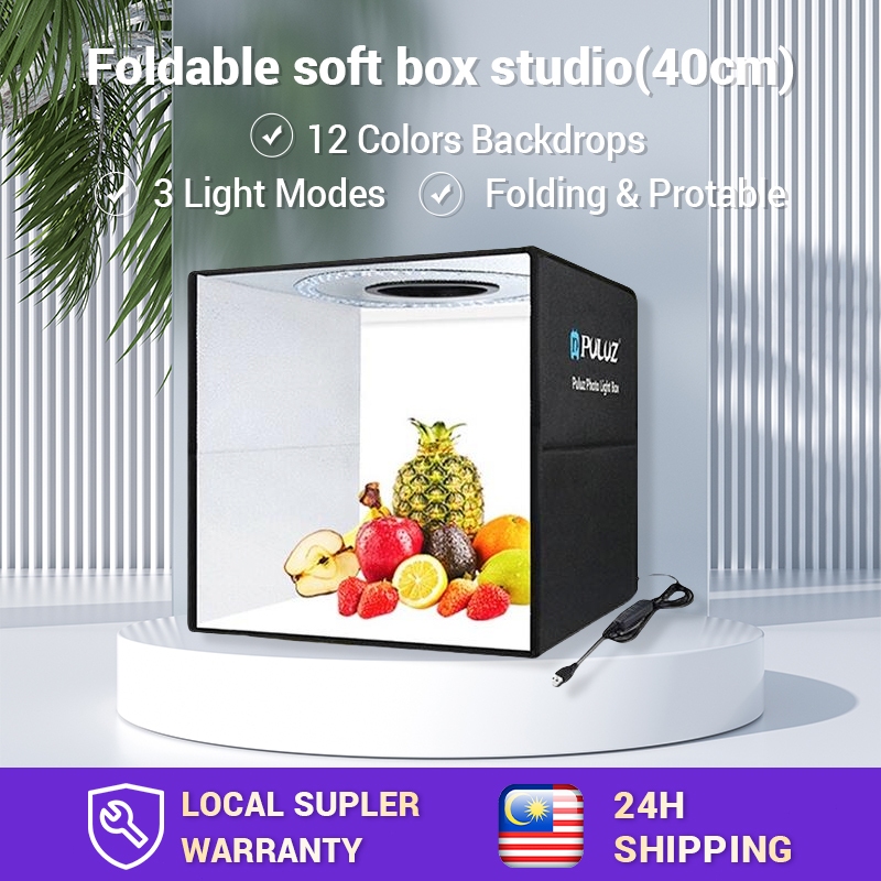 PULUZ 40CM Portable Photo Studio Light Box,Dimmable Photo Lightbox