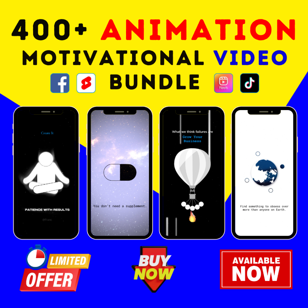 400+ Video Animation Motivational for Short/Reel/Post/Story ...