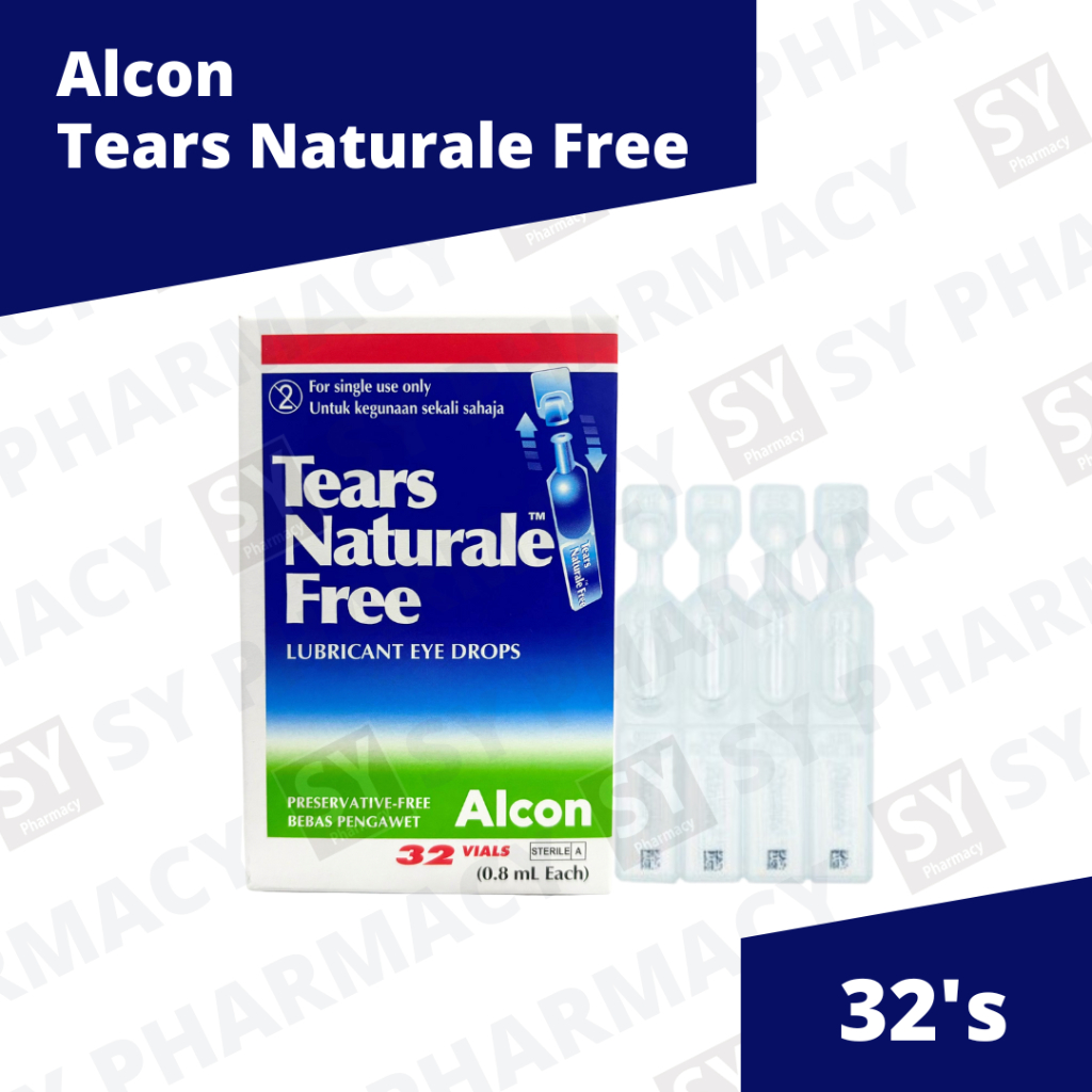 Alcon Tears Naturale Free Lubricant Eye Drops 0.8ml x 32's (Exp: 08/ ...