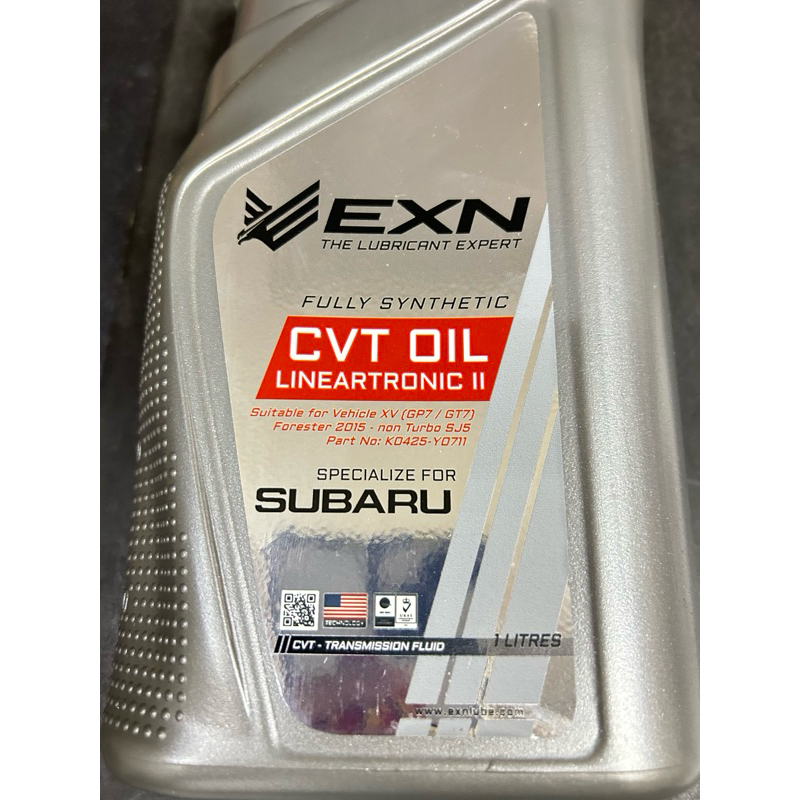 EXN CVT OIL LINEARTRONIC II 2 SUBARU CVTF-II FULLY SYNTHETIC 1L ...