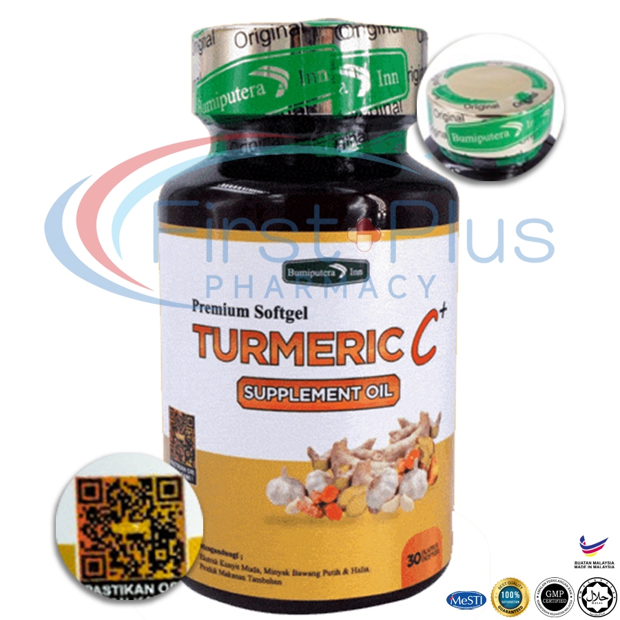 (Original Stock) Turmeric C Plus Supplement Oil Softgel 30 Capsules ...