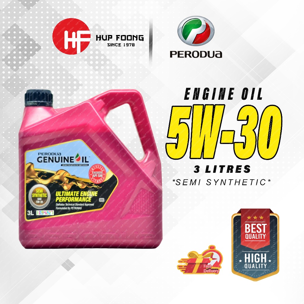 Perodua Engine Oil 5w30 Minyak Hitam Kereta Myvi Bezza Alza Axia Aruz ...