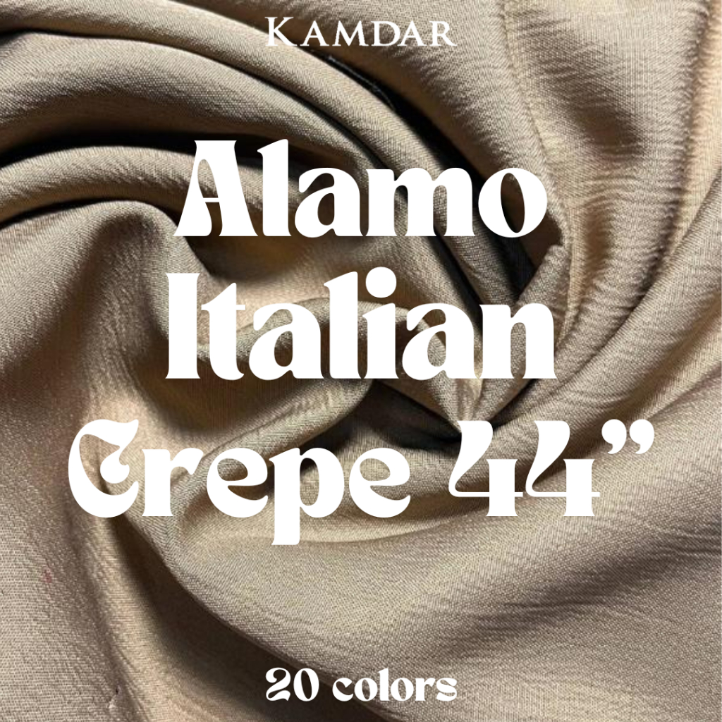 KAMDAR Open Meter Alamo Italian Crepe Plain Lining Fabric Bidang 44 ...
