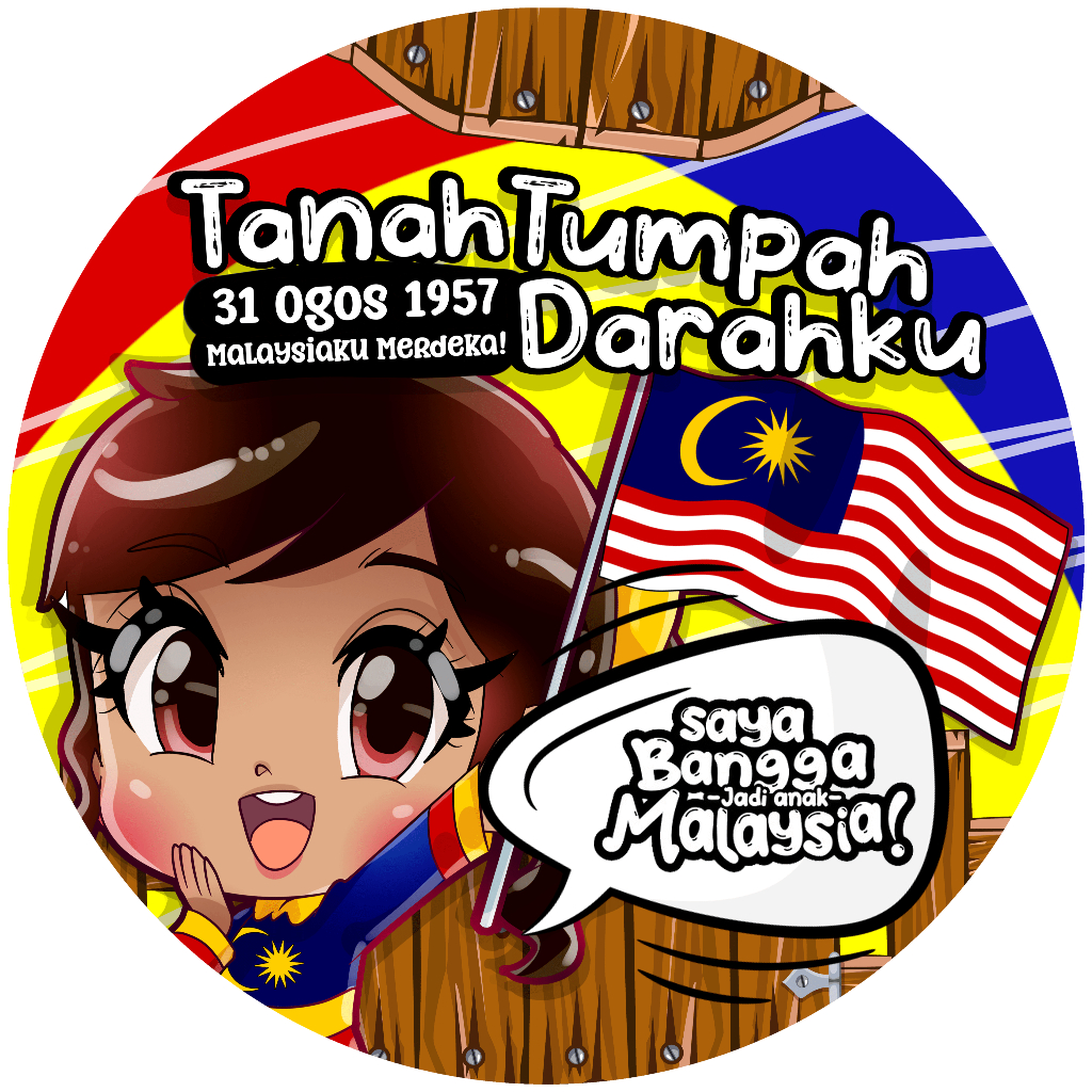 Sticker Doodle Sambutan Merdeka / Sticker Kemerdekaan / Label Sticker ...