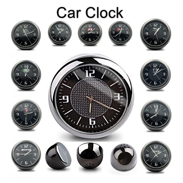 Car Clock Mini Luminous Interior Quartz Clock Jam Kereta Proton Perodua ...