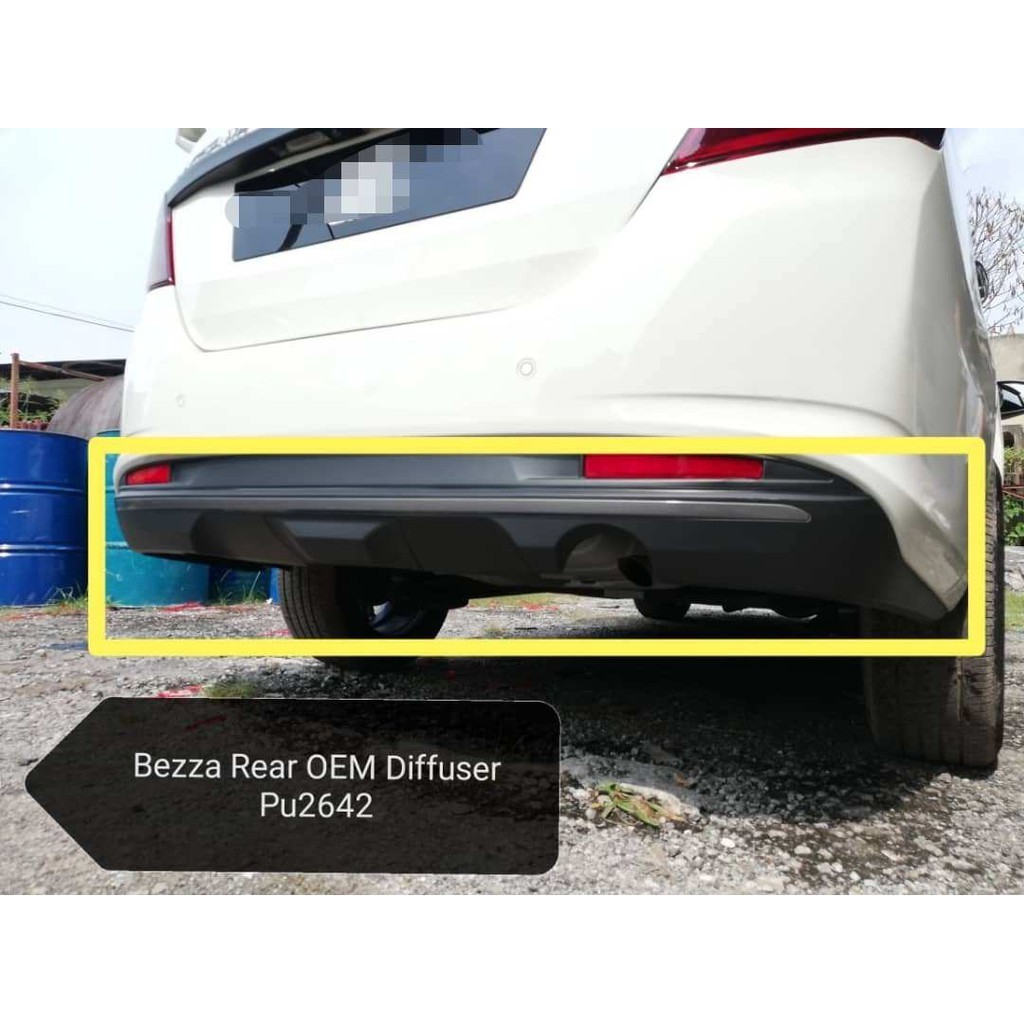 Perodua Bezza 2016 Rear Bumper Diffuser OEM PU With Paint | Shopee Malaysia