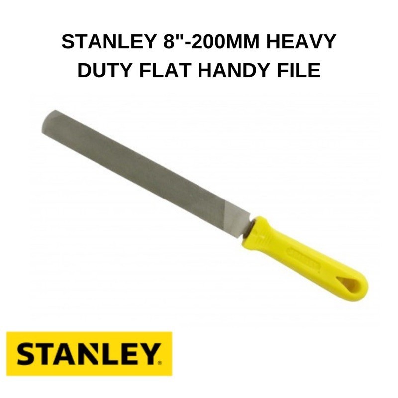 100% Original Stanley 8”-200MM Heavy Duty Flat Handy File C/W PVC ...