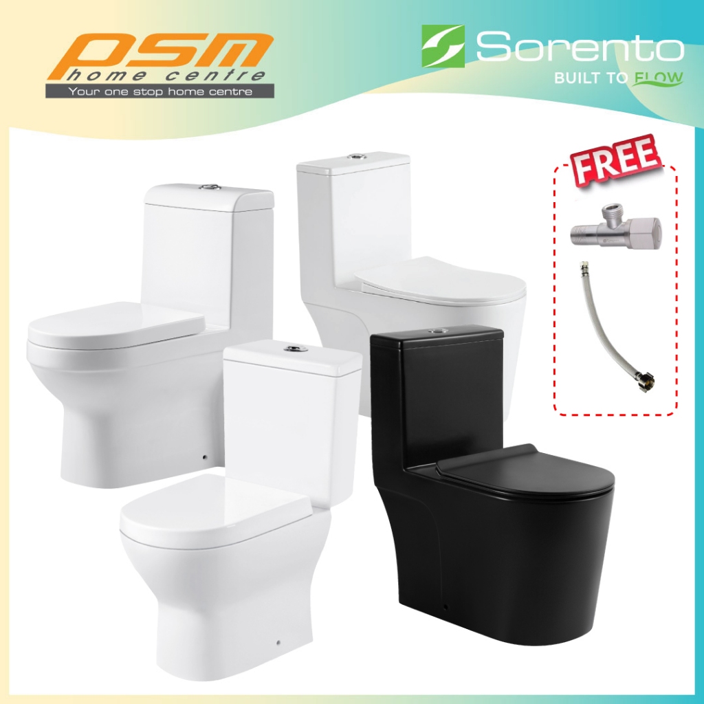 Bathroom Toilet Bowl WC One Piece / Two Piece Wash Down Strong Flushing ...