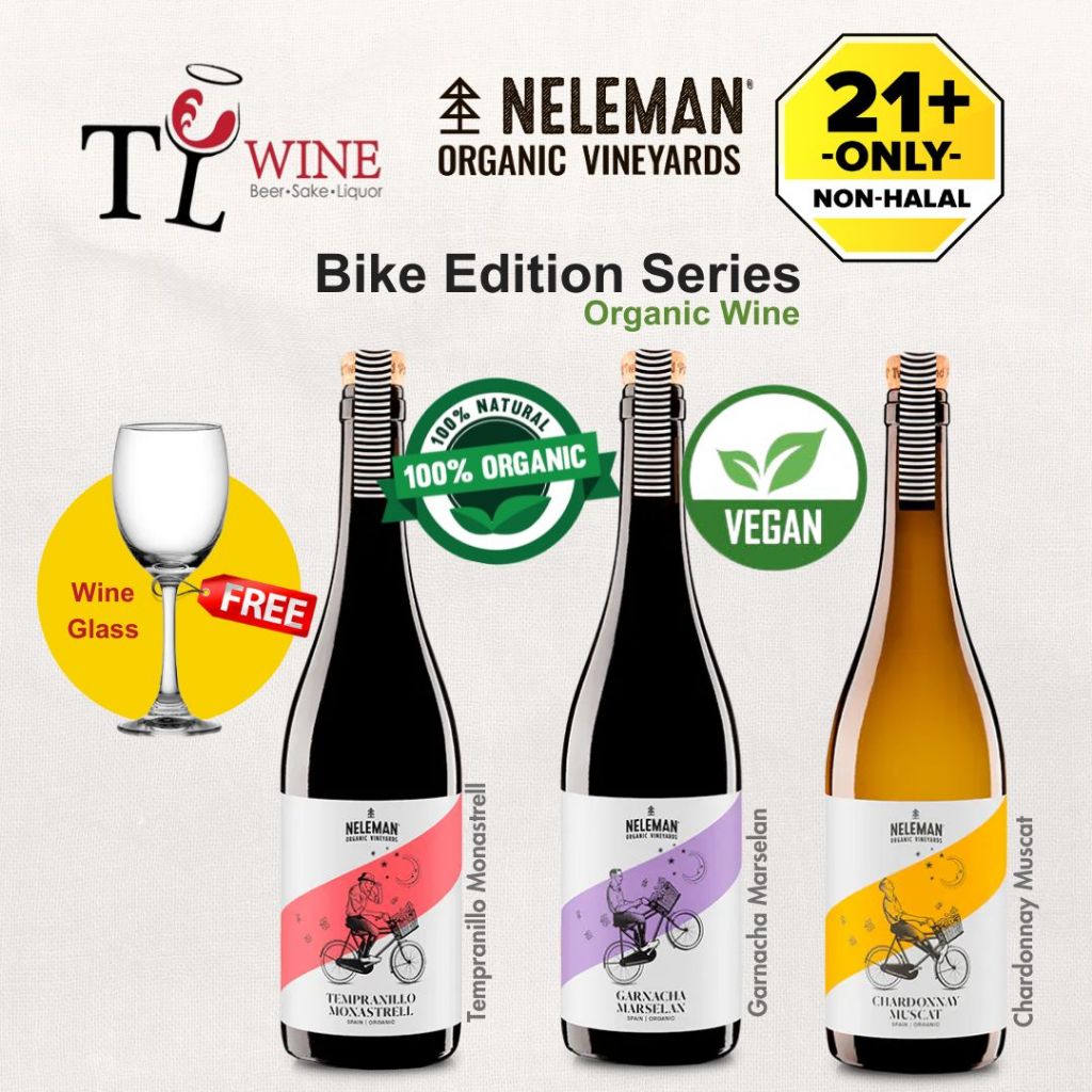 Neleman Bike Collection SERIES Organic 750ml Vegan Red Wine / White ...