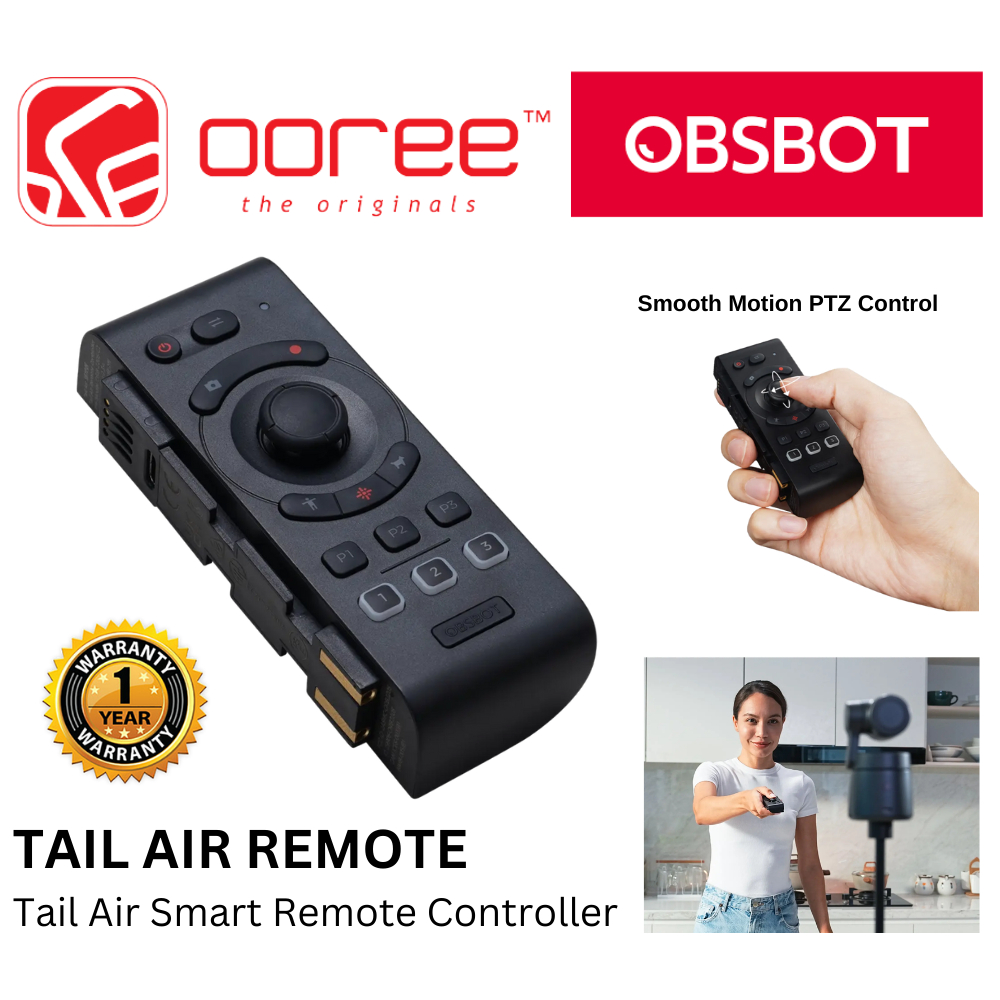 OBSBOT TAIL AIR SMART REMOTE CONTROLLER WITH SMOOTH MONTION PTZ CONTROL ...