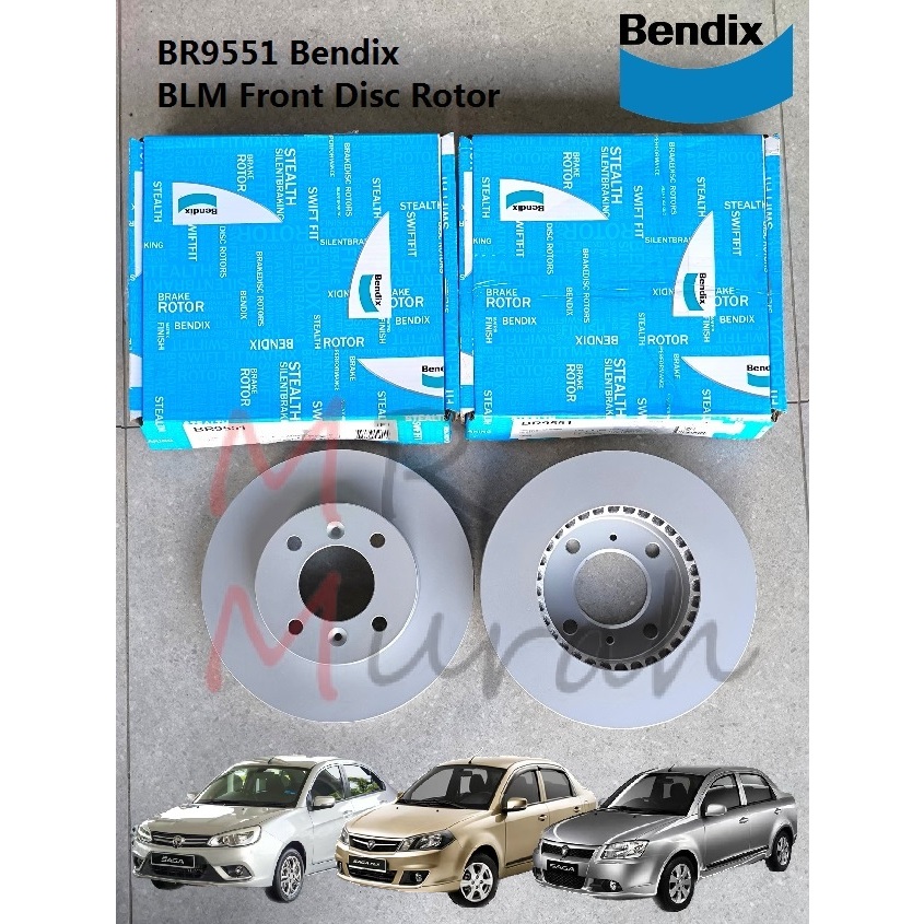 Bendix BR9551 Front Disc Rotor Proton BLM FL FLX Saga VVT 2016 Savvy ...