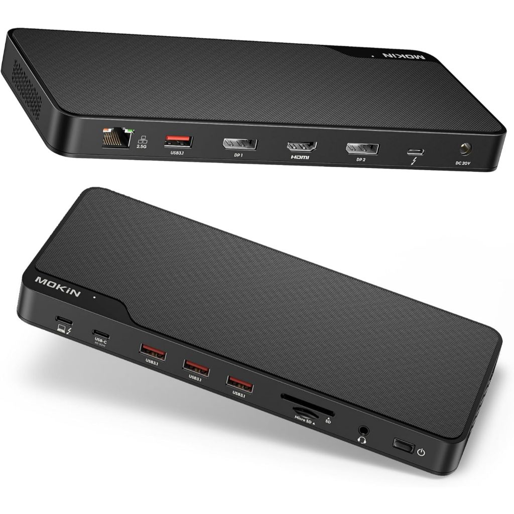 MOKiN Thunderbolt 4 Dock (16-in-1 1x HDMI 2x DisplayPort USB4 SD/TF ...