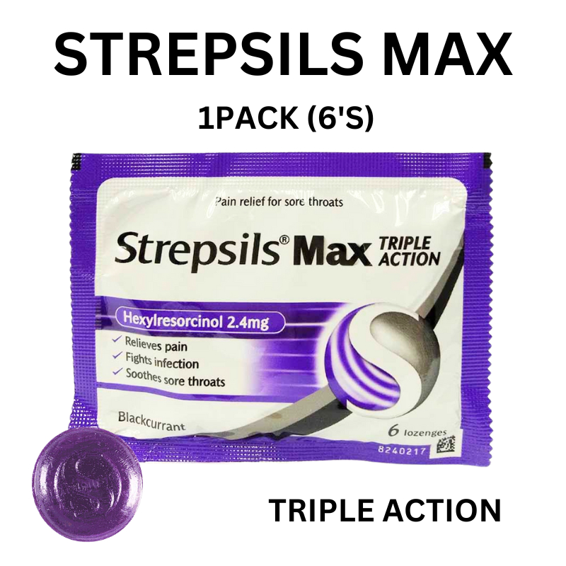 1Packet Strepsils Max Triple Action Blackcurrant (6's) | Shopee Malaysia