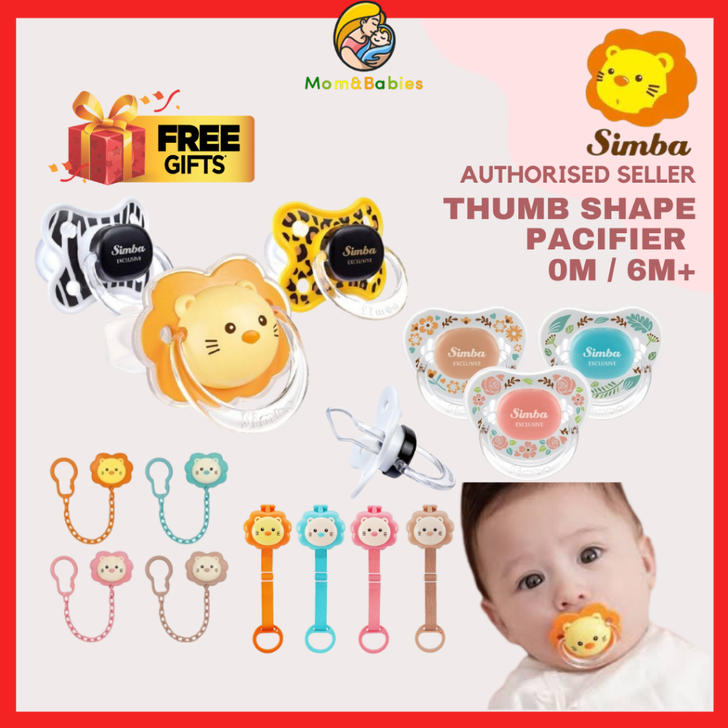 🎁FREE GIFT🎁 ORIGINAL Simba Thumb Shape Pacifier 0m+ 6m+ / Pacifier ...