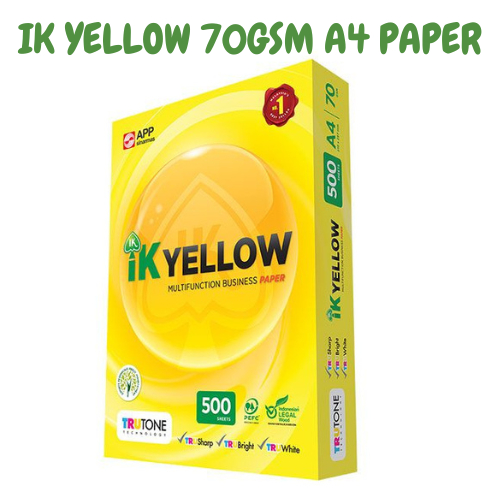 【1RIM=450/500SHEET ! ! !】IK YELLOW A4 PAPER 70GSM 450'S / 500'S (PRICE ...