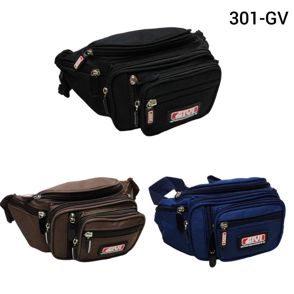 BEG PINGGANG BEG RIDER MOTOR GIVI Canvas Sling Bag Waist Bag POUCH BAG MULTI ZIPS GIVI BEG PINGGANG PORCH BERZIP BANYAK Shopee Malaysia