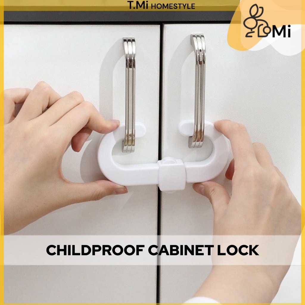 TMi Safety Lock C Shape Anti-Child Cabinet Locks Non-Paste Anti-Pinch ...