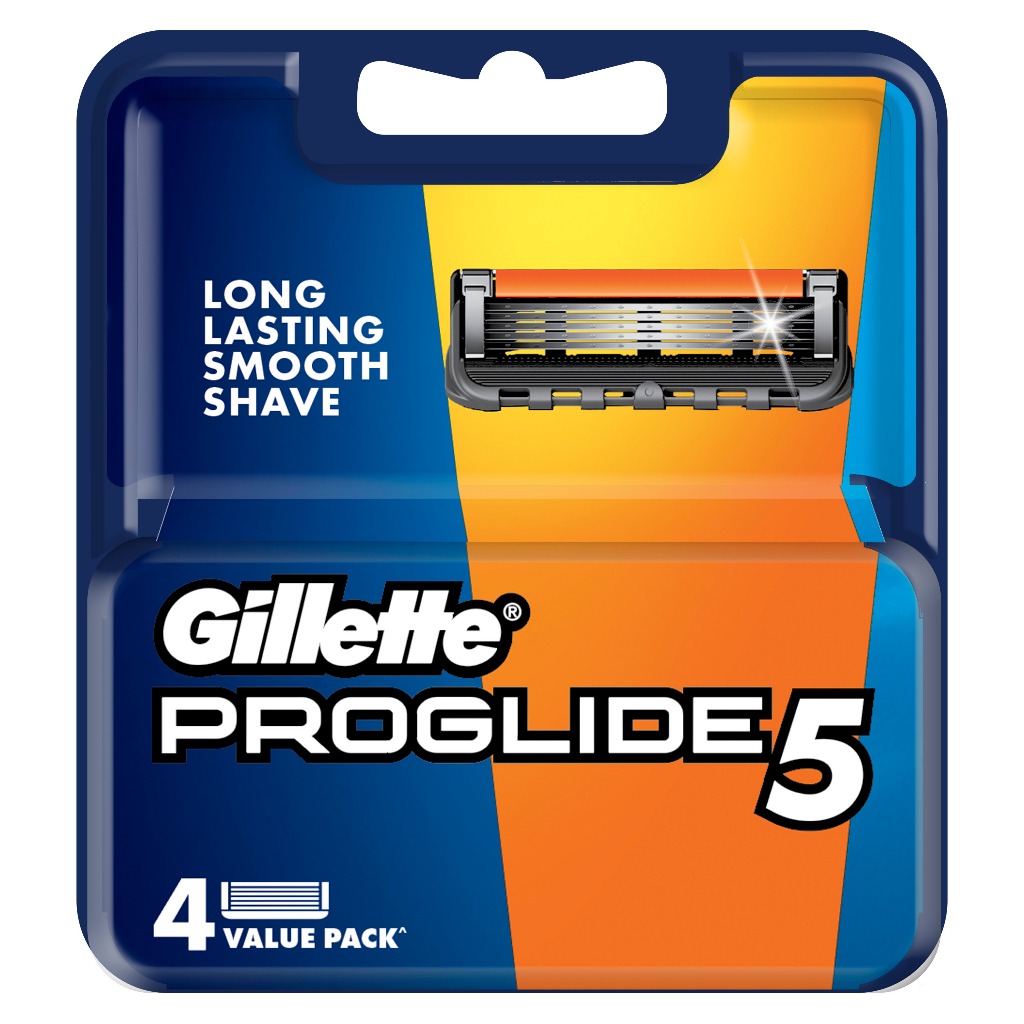 Gillette Proglide 5 Razor Blade Refill, 4 pack, 5-Bladed Razor with ...