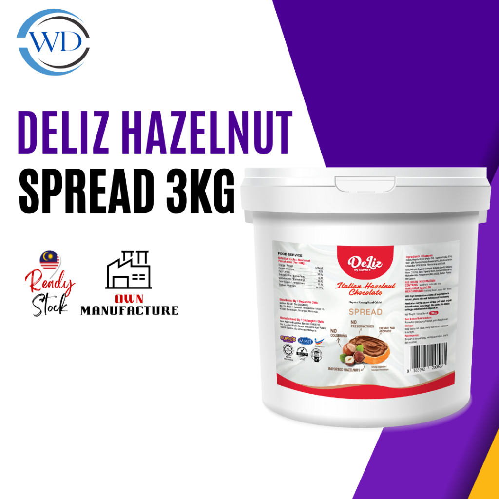 Deliz Spread Italian Hazelnut Chocolate/ Matcha Latte/ Belgian ...