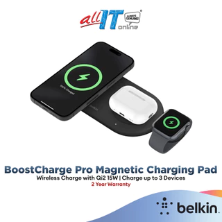 Belkin BoostCharge Pro Magnetic Wireless Charging Pad with Qi2 15W WIA008btBK WIZ021qcBK WIZ022qcBK