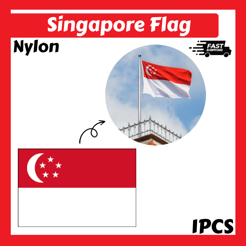 【Ready Stock】Singapore National Flag / 3x5ft 90x150cm / Singapore Flag ...