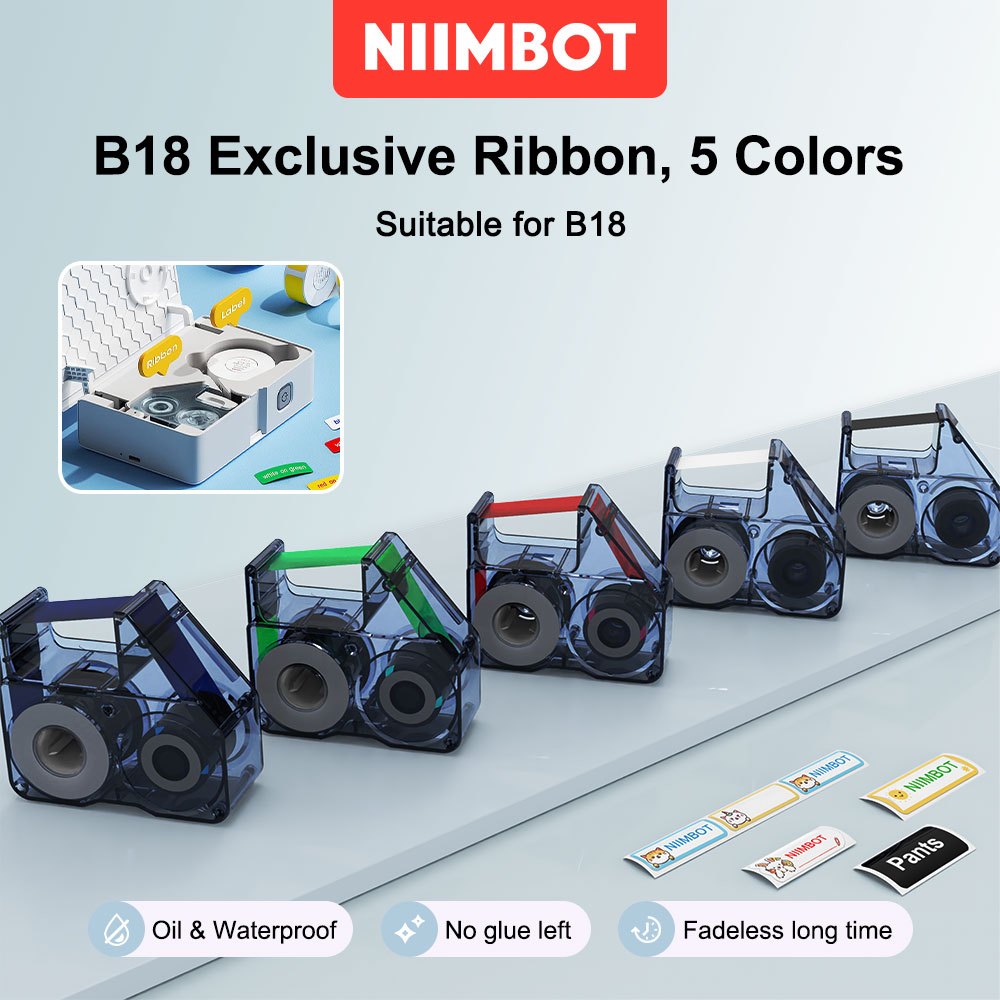 NIIMBOT B18 Special matching ribbon label printer ribbon resin-based ...