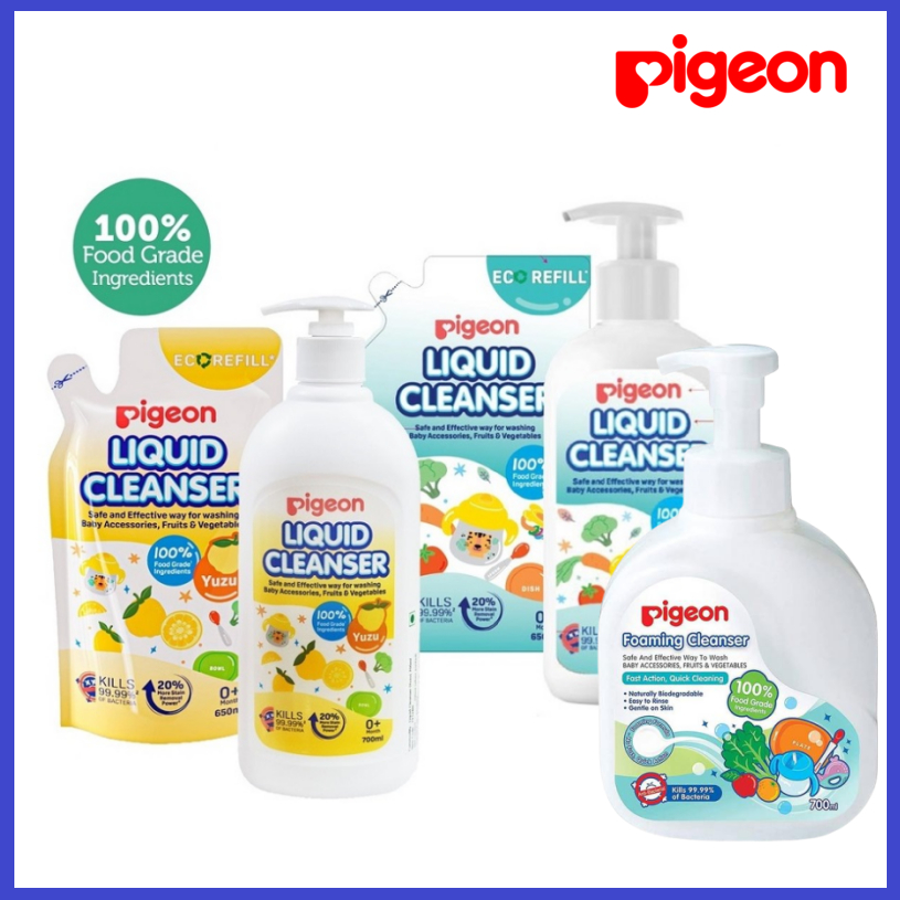 Pigeon Liquid Cleanser (700ml Pump / 650ml Refill) Baby Bottle