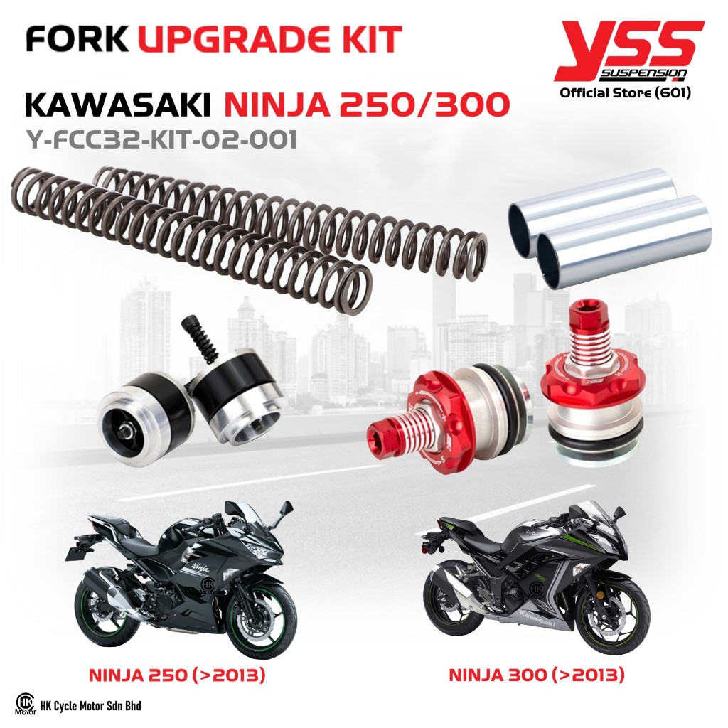 NINJA250 YSS Front shock absorber upgrade kit (FORK UPGRADE KIT) for ...