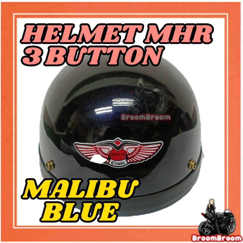 100% original HELMET MHR HALF CUT HELMET KURA-KURA LOGO TANAM RED