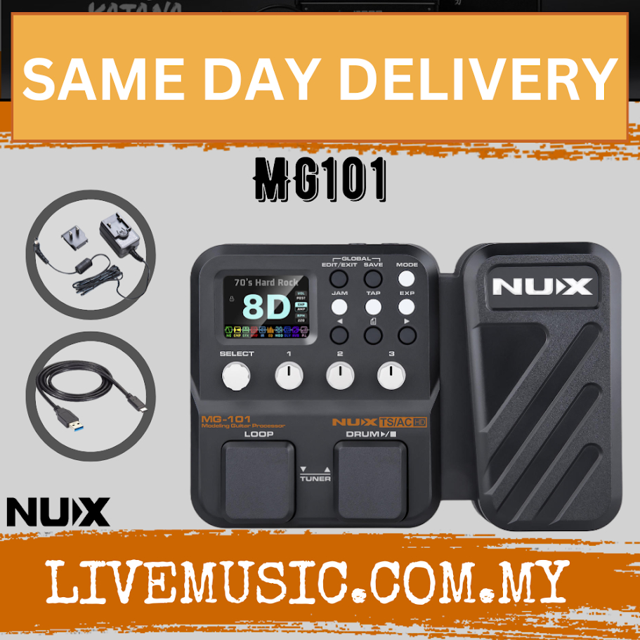 Nux MG-101 Modeling Guitar Processor ( MG101 MG 101 ) Replace Nux MG100 ...
