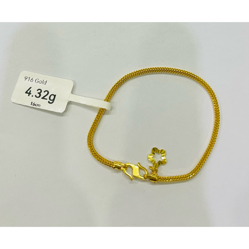 Youloong Rantai Gelang Tangan Pandora Emas916 916gold Pandora Bracelet